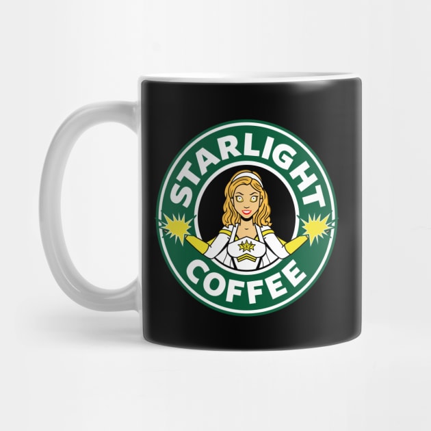 Starlight Coffee Female Superhero Gift For Coffee Lovers by BoggsNicolas